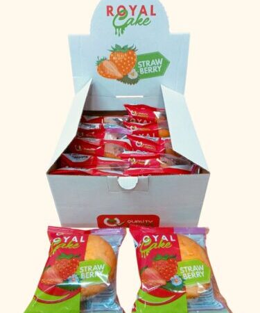 رويال كيك بالفراولة 12*80غرام