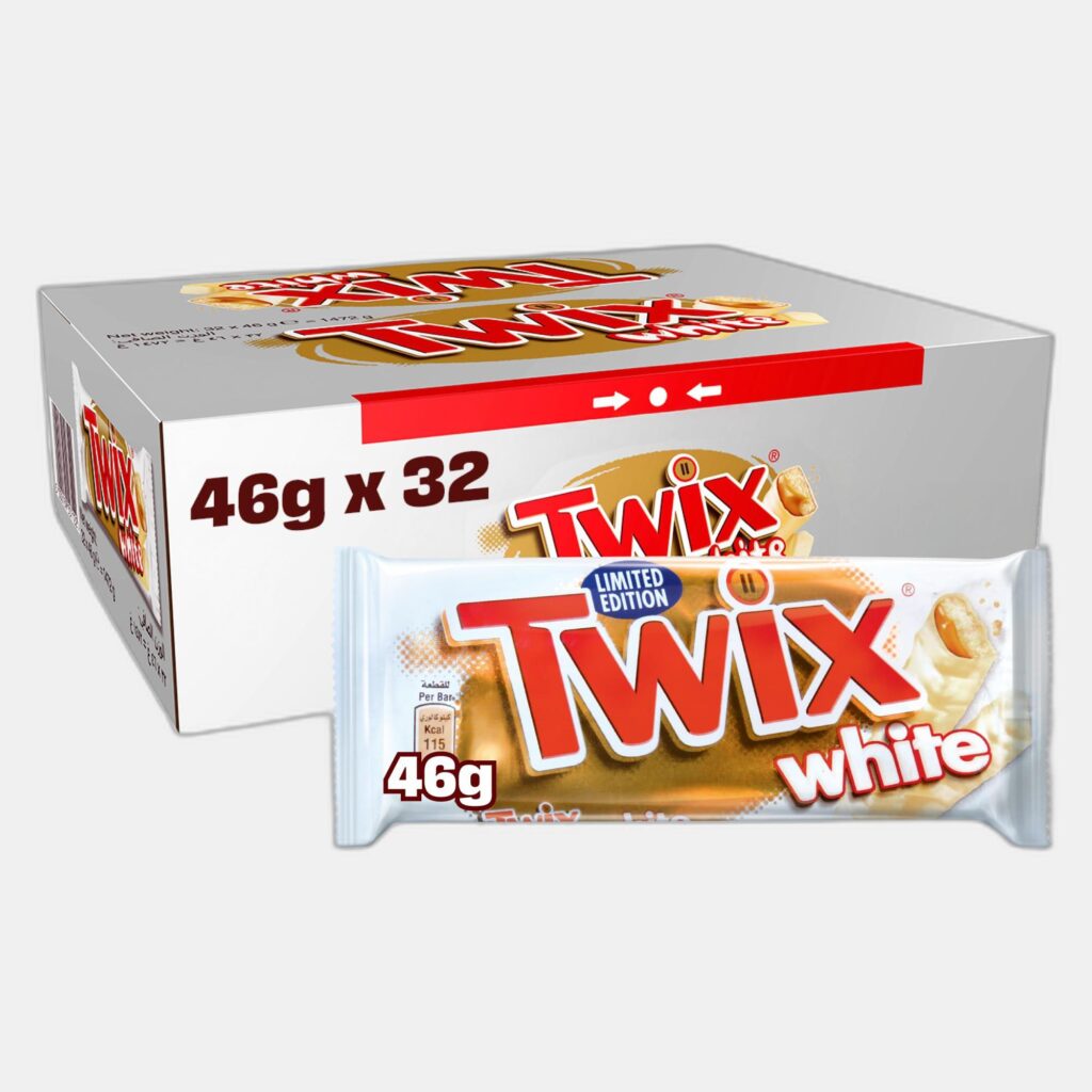 تويكس2اصبع وايت 32*46غ